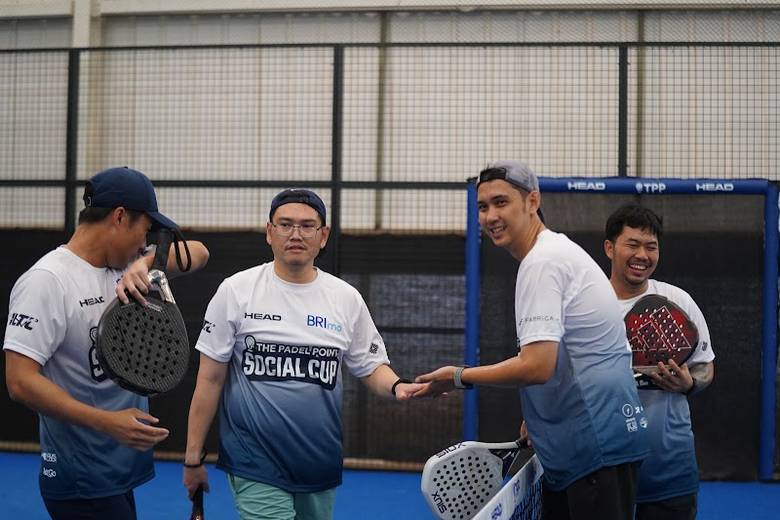 Players shaking hands after a match